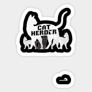 Cat Herder   Funny Cat Gift Sticker